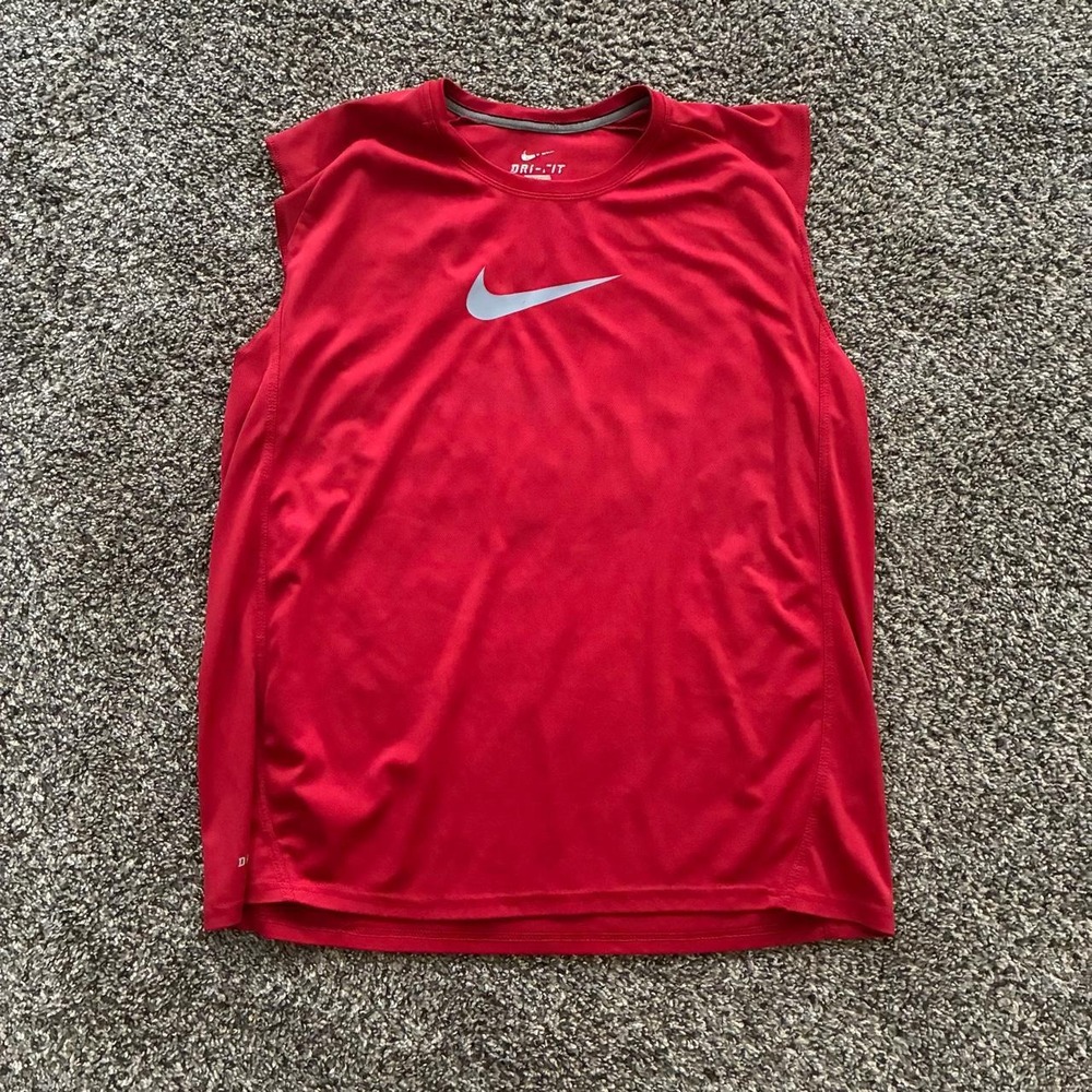 Nike Dri-FIT Men's XL Red Sleeveless Training Athletic Shirt